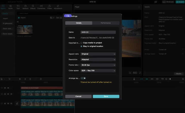 CapCut Screenshot